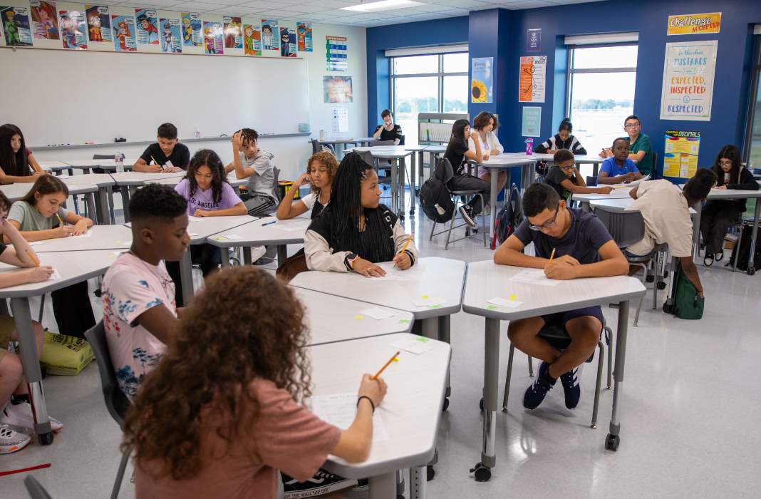 Students in class